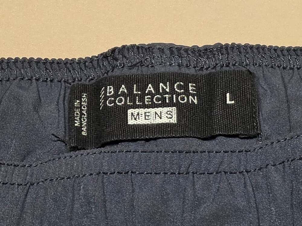 Balance Collection Men's Blue Athletic Running Shorts with Zip Back Pocket Size
